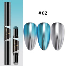 Load image into Gallery viewer, PRETTY Nail Powder Cushion Pen Jelly Nail Art Glitter Mirror Laser Effect 10 Colors Nails