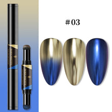 Load image into Gallery viewer, PRETTY Nail Powder Cushion Pen Jelly Nail Art Glitter Mirror Laser Effect 10 Colors Nails