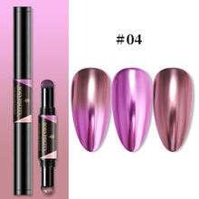 Load image into Gallery viewer, PRETTY Nail Powder Cushion Pen Jelly Nail Art Glitter Mirror Laser Effect 10 Colors Nails