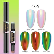 Load image into Gallery viewer, PRETTY Nail Powder Cushion Pen Jelly Nail Art Glitter Mirror Laser Effect 10 Colors Nails