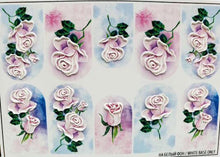 Load image into Gallery viewer, 1pc 3D Acrylic Engraved Nail Sticker Embossed White&Pink Color Flower Water Decals Empaistic Nail Water Slide Decals Z0342|Stickers & Decals|