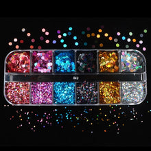 Load image into Gallery viewer, Double Layer Glitter Powder Drill Nail Art Manicure Tools Profesional Jewelry Recycling Box Storage Portable Container White DIY|Nail Glitter|