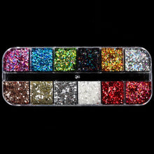 Load image into Gallery viewer, Double Layer Glitter Powder Drill Nail Art Manicure Tools Profesional Jewelry Recycling Box Storage Portable Container White DIY|Nail Glitter|