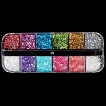 Load image into Gallery viewer, Double Layer Glitter Powder Drill Nail Art Manicure Tools Profesional Jewelry Recycling Box Storage Portable Container White DIY|Nail Glitter|
