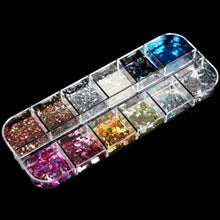 Load image into Gallery viewer, Double Layer Glitter Powder Drill Nail Art Manicure Tools Profesional Jewelry Recycling Box Storage Portable Container White DIY|Nail Glitter|