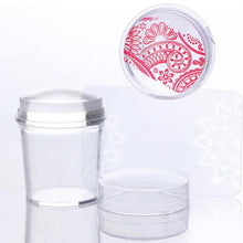 Load image into Gallery viewer, Nail Stamper Translucent Crystal Stamper Scraper Easily Operation 3D Nail Decorations Box DIY Manicure Nail Art Tool|Nail Art Templates|