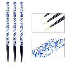 Load image into Gallery viewer, 3 pcs/lot Professional Transparent Dual use Nail Art Drawing Liner Pen For Nails Design New Fashion High Quality|Nail Brushes|