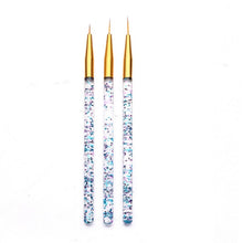Load image into Gallery viewer, 3 pcs/lot Professional Transparent Dual use Nail Art Drawing Liner Pen For Nails Design New Fashion High Quality|Nail Brushes|