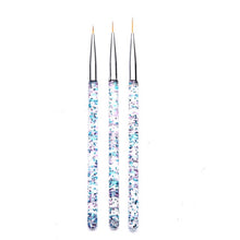 Load image into Gallery viewer, 3 pcs/lot Professional Transparent Dual use Nail Art Drawing Liner Pen For Nails Design New Fashion High Quality|Nail Brushes|