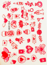 Load image into Gallery viewer, 1pc 3D Acrylic Engraved Nail Sticker Embossed White&Pink Color Flower Water Decals Empaistic Nail Water Slide Decals Z0342|Stickers & Decals|
