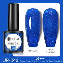 Load image into Gallery viewer, UR SUGAR 7.5ml Purple Color Gel Nail Polish Matte Top Coat Semi Permanent Soak Off Nail Art UV Gel Varnish All For Manicure|Nail Gel|