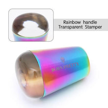 Load image into Gallery viewer, Nail Stamper Translucent Crystal Stamper Scraper Easily Operation 3D Nail Decorations Box DIY Manicure Nail Art Tool|Nail Art Templates|