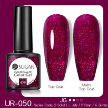Load image into Gallery viewer, UR SUGAR 7.5ml Purple Color Gel Nail Polish Matte Top Coat Semi Permanent Soak Off Nail Art UV Gel Varnish All For Manicure|Nail Gel|