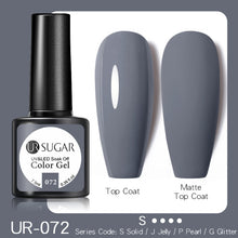 Load image into Gallery viewer, UR SUGAR 7.5ml Purple Color Gel Nail Polish Matte Top Coat Semi Permanent Soak Off Nail Art UV Gel Varnish All For Manicure|Nail Gel|