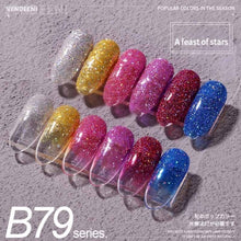 Load image into Gallery viewer, Vendeeni 115 Styles Gel Nail Polish Kits 6 Colors/Set Sequin Glitter Cat Eye UV LED Nail Gel Lacquer Set Pure Color Gel Varnish|Nail Gel|