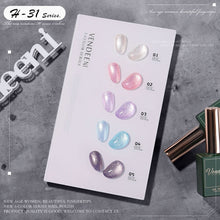 Load image into Gallery viewer, 5 Color/Set Gel Nail Polish Glitter Sequins Cat Eye Nail Art Gel Polish Lacquer UV Soak Off Gel Varnish With Color Card|Nail Gel|