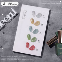 Load image into Gallery viewer, 5 Color/Set Gel Nail Polish Glitter Sequins Cat Eye Nail Art Gel Polish Lacquer UV Soak Off Gel Varnish With Color Card|Nail Gel|