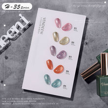 Load image into Gallery viewer, 5 Color/Set Gel Nail Polish Glitter Sequins Cat Eye Nail Art Gel Polish Lacquer UV Soak Off Gel Varnish With Color Card|Nail Gel|