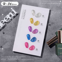 Load image into Gallery viewer, 5 Color/Set Gel Nail Polish Glitter Sequins Cat Eye Nail Art Gel Polish Lacquer UV Soak Off Gel Varnish With Color Card|Nail Gel|