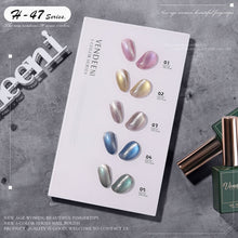 Load image into Gallery viewer, 5 Color/Set Gel Nail Polish Glitter Sequins Cat Eye Nail Art Gel Polish Lacquer UV Soak Off Gel Varnish With Color Card|Nail Gel|