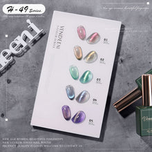 Load image into Gallery viewer, 5 Color/Set Gel Nail Polish Glitter Sequins Cat Eye Nail Art Gel Polish Lacquer UV Soak Off Gel Varnish With Color Card|Nail Gel|
