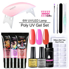 Load image into Gallery viewer, Mobray Extension Poly Nail Gel Set With LED Lamp Dryer Nail Gel Polish Kit Soak Off Manicure Tools Set electric Nail drill Tools|Sets & Kits|