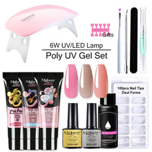 Load image into Gallery viewer, Mobray Extension Poly Nail Gel Set With LED Lamp Dryer Nail Gel Polish Kit Soak Off Manicure Tools Set electric Nail drill Tools|Sets & Kits|