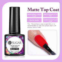 Load image into Gallery viewer, UR SUGAR 7.5ml Purple Color Gel Nail Polish Matte Top Coat Semi Permanent Soak Off Nail Art UV Gel Varnish All For Manicure|Nail Gel|