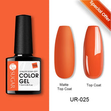 Load image into Gallery viewer, UR SUGAR 7.5ml Purple Color Gel Nail Polish Matte Top Coat Semi Permanent Soak Off Nail Art UV Gel Varnish All For Manicure|Nail Gel|