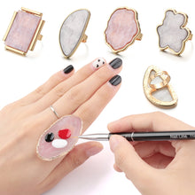 Load image into Gallery viewer, 1Pc New Stone Nail Art Palette Finger Ring False Nails Tips Drawing Color Mixing Display DIY Manicure Polish Gel Tool| |
