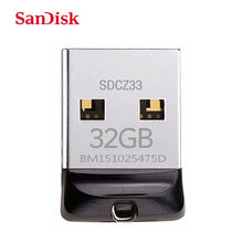 Load image into Gallery viewer, SanDisk USB Flash Drive Cruzer Fit CZ33 64GB 32GB 16GB Super Mini Pen Drive USB 2.0 Memory Stick 8GB U Disk
