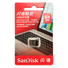 Load image into Gallery viewer, SanDisk USB Flash Drive Cruzer Fit CZ33 64GB 32GB 16GB Super Mini Pen Drive USB 2.0 Memory Stick 8GB U Disk
