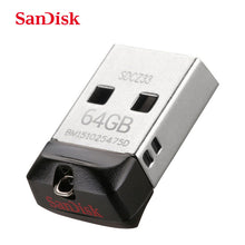 Load image into Gallery viewer, SanDisk USB Flash Drive Cruzer Fit CZ33 64GB 32GB 16GB Super Mini Pen Drive USB 2.0 Memory Stick 8GB U Disk
