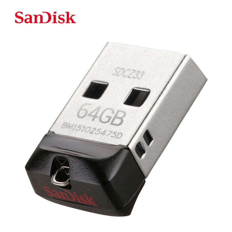 SanDisk USB Flash Drive Cruzer Fit CZ33 64GB 32GB 16GB Super Mini Pen Drive USB 2.0 Memory Stick 8GB U Disk