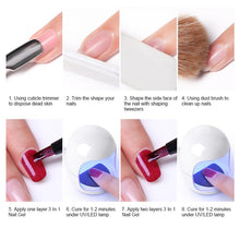 Load image into Gallery viewer, NICOLE DIARY One Step Gel Nail Varnish Pen Glitter 3 In 1 Nail Art Color Gel Polish Hybrid Easy To Use UV Gel Paint Glue|Sets &amp; Kits|
