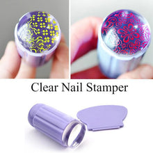 Load image into Gallery viewer, Nail Stamper Translucent Crystal Stamper Scraper Easily Operation 3D Nail Decorations Box DIY Manicure Nail Art Tool|Nail Art Templates|
